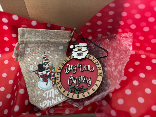Santa Christmas Countdown Ornament