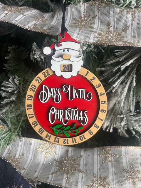 Santa Christmas Countdown Ornament