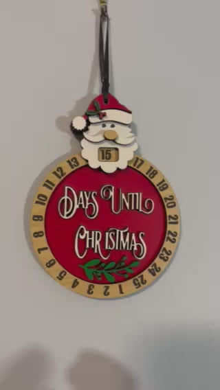 Santa Christmas Countdown Ornament